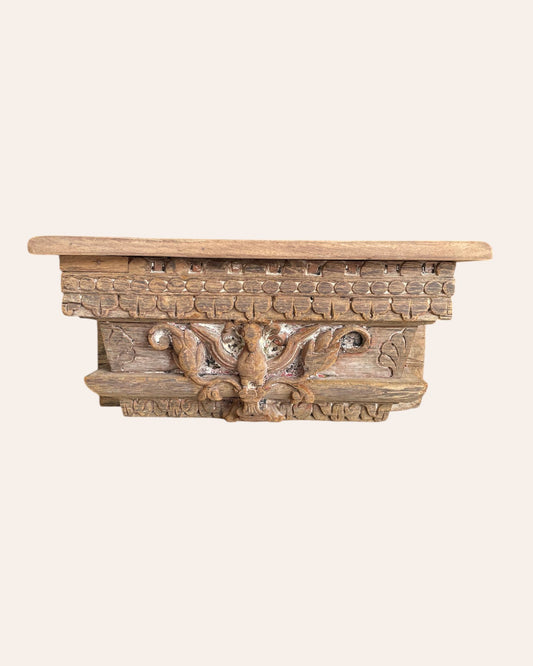 Vintage Hand-Carved Decorative Wall Shelf / Bracket