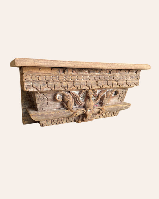 Vintage Hand-Carved Decorative Wall Shelf / Bracket