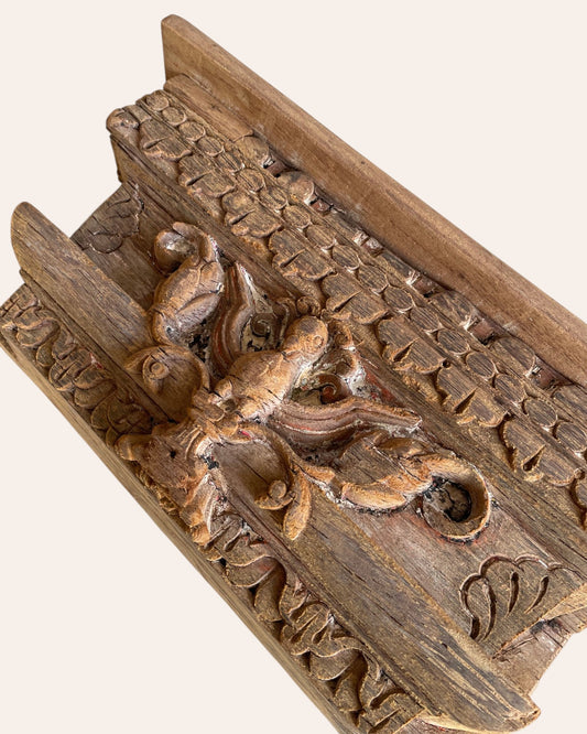 Vintage Hand-Carved Decorative Wall Shelf / Bracket