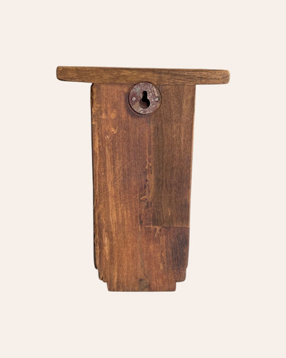 Vintage Hand-Carved Floral Wooden Wall Shelf / Bracket