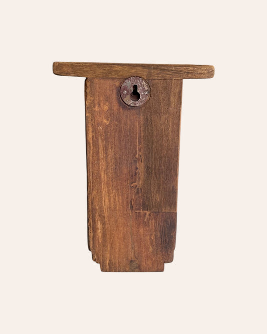 Vintage Hand-Carved Floral Wooden Wall Shelf / Bracket