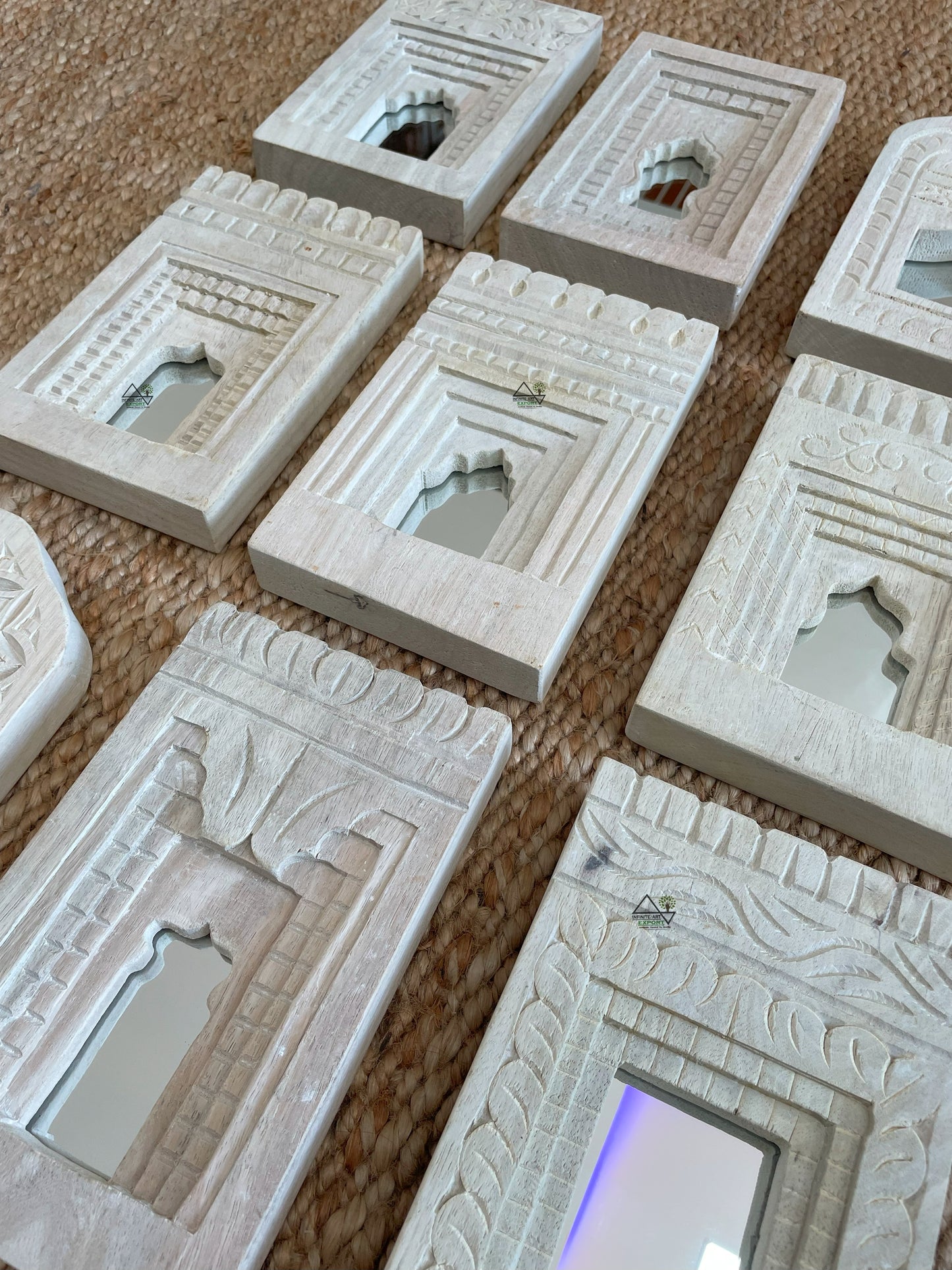 arch temple mirror frames (set of 9)