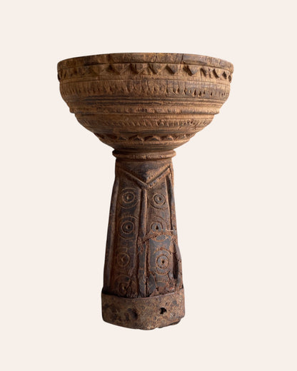 Indian Wooden Seeder – Candle, Planter & Decorative Holder