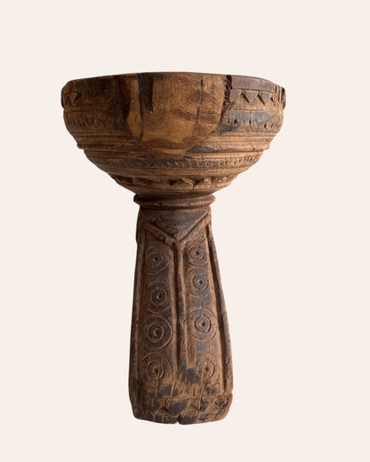 Indian Wooden Seeder – Candle, Planter & Decorative Holder