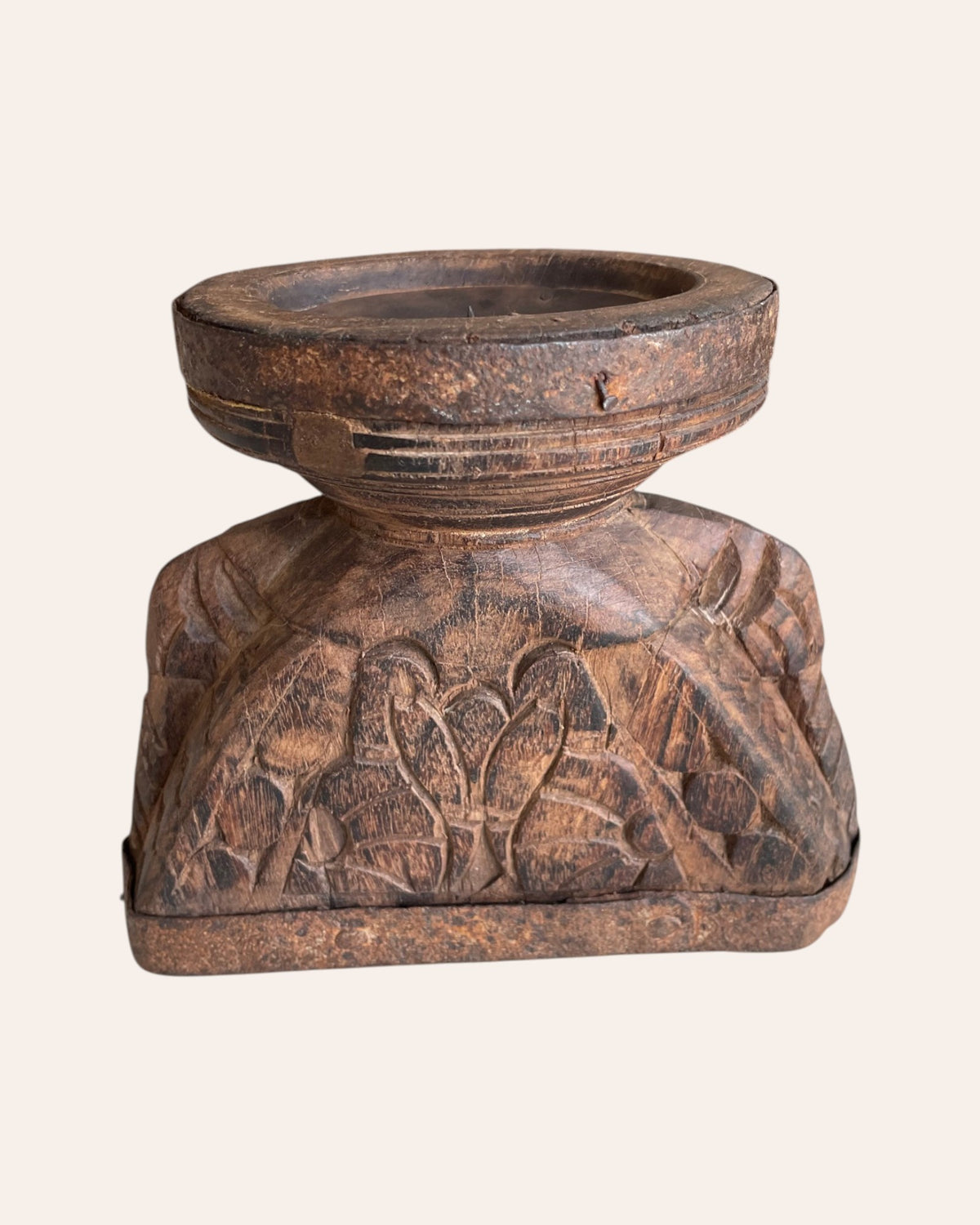 wooden seeder candle / plant holder