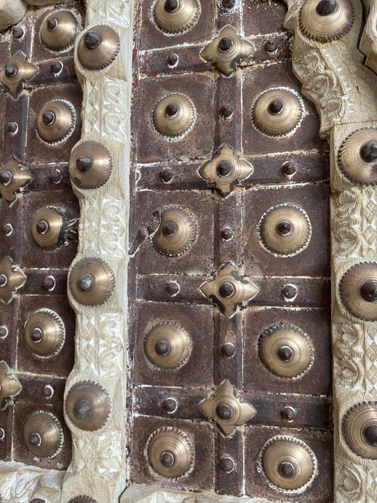 Antique Hand-Carved Shekhawati Wooden Decor Window Panel