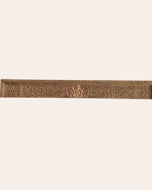 Carved Old Wooden Lord Ganesha Wall Panel