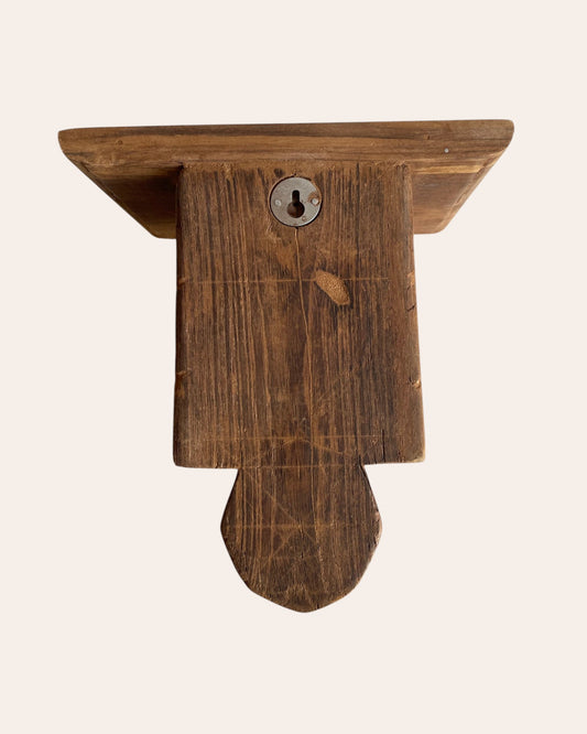 Vintage Hand-Carved Wooden Corbel Wall Shelf