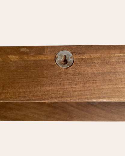 Vintage Hand-Carved Wooden Architectural Wall Shelf