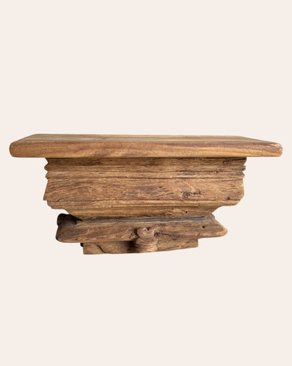 Antique-Style Wooden Wall Shelf