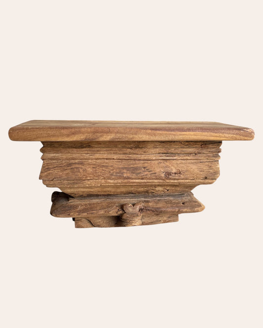 Antique-Style Wooden Wall Shelf