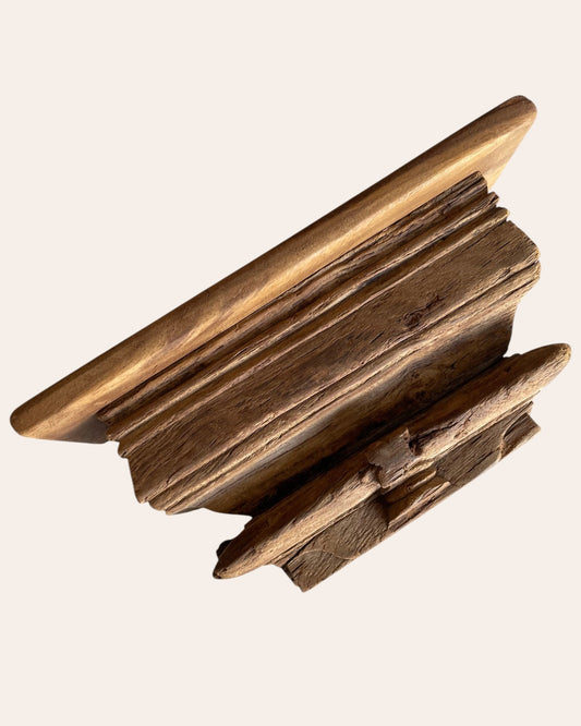 Antique-Style Wooden Wall Shelf