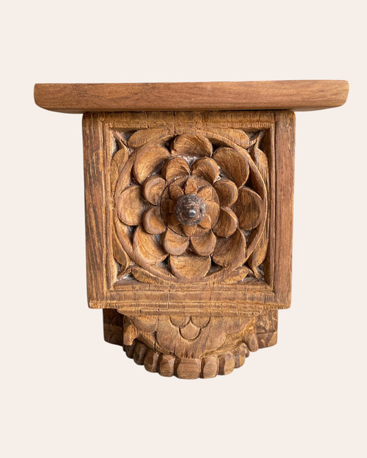 Vintage Floral Rosette Wall Shelf Iron Nail