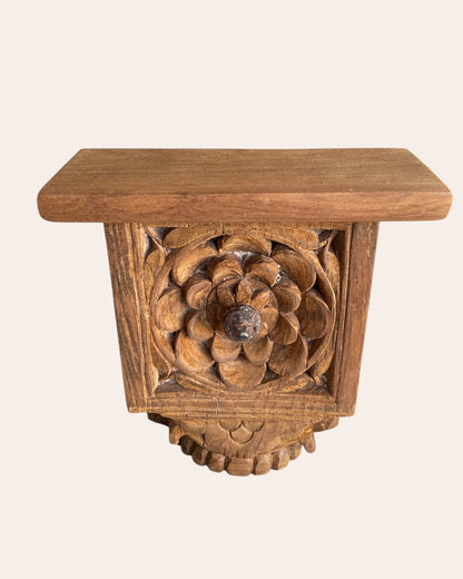 Vintage Floral Rosette Wall Shelf Iron Nail