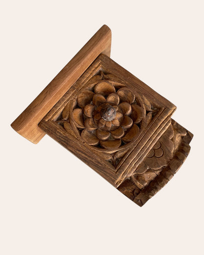 Vintage Floral Rosette Wall Shelf Iron Nail