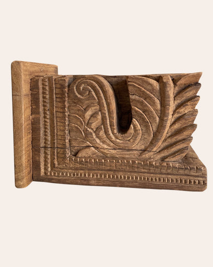 Floral & Scrollwork Wooden Corbel Bracket / Shelf