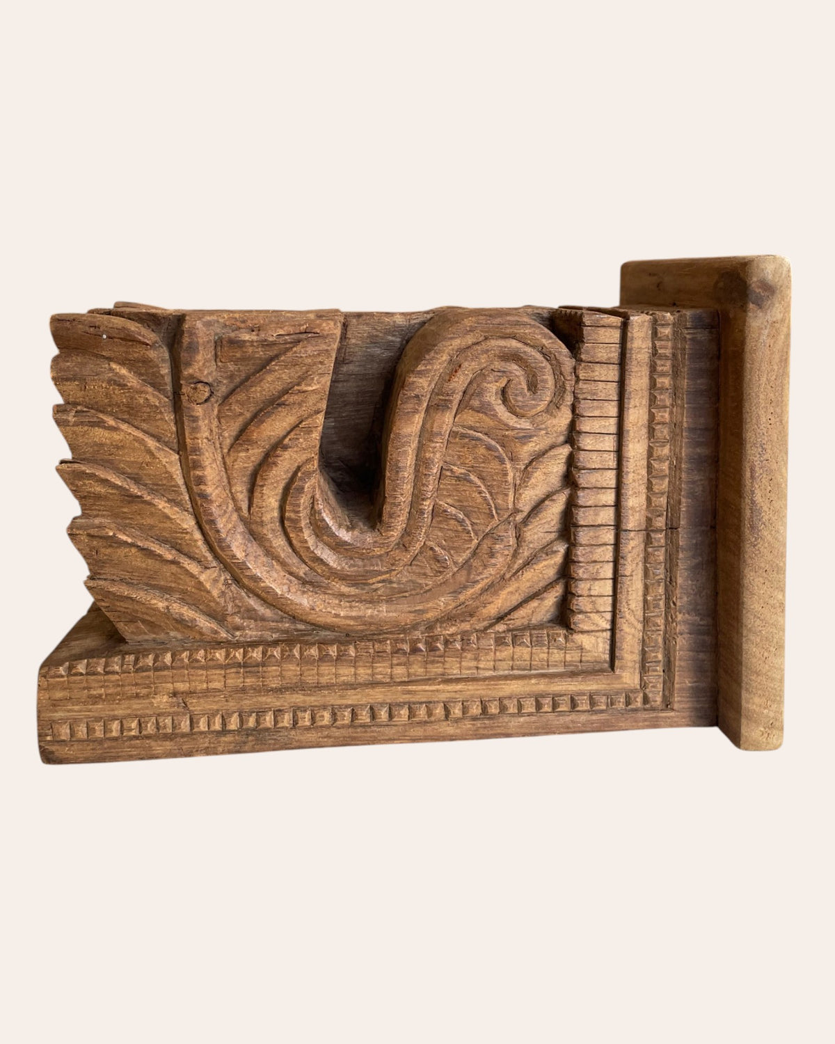 floral & scrollwork wooden corbel bracket / shelf