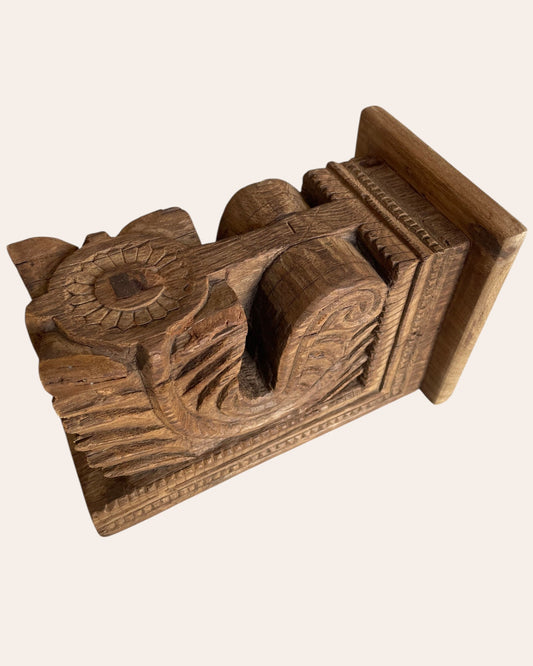 Floral & Scrollwork Wooden Corbel Bracket / Shelf
