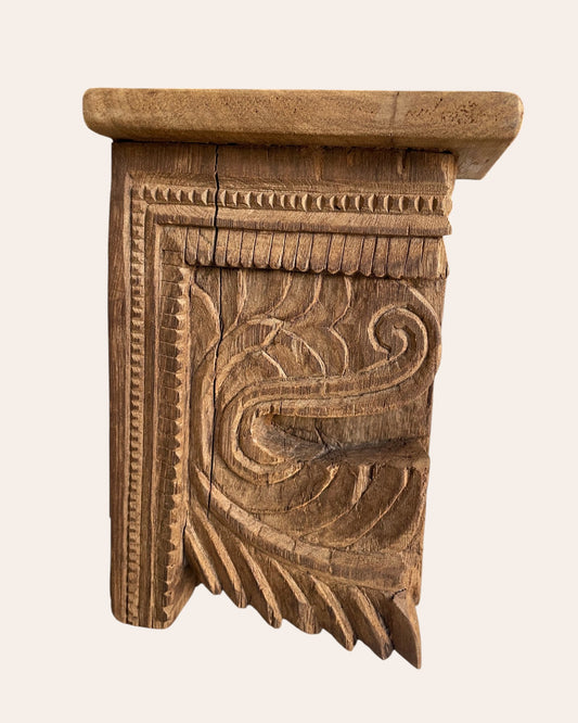 Floral & Scrollwork Wooden Corbel Bracket / Shelf