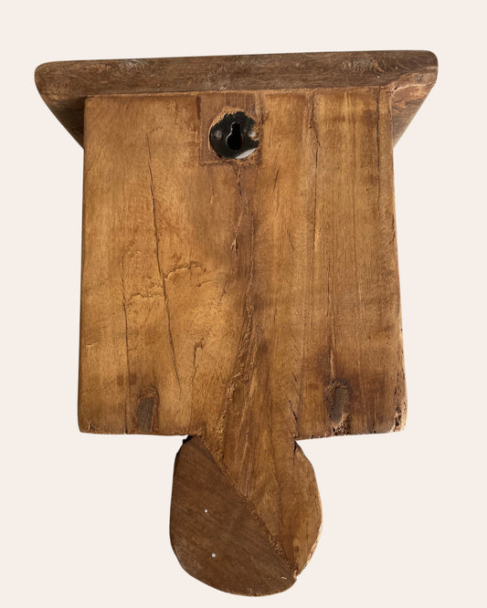 Vintage Hand-Carved Leaf & Scrollwork Wooden Corbel Bracket