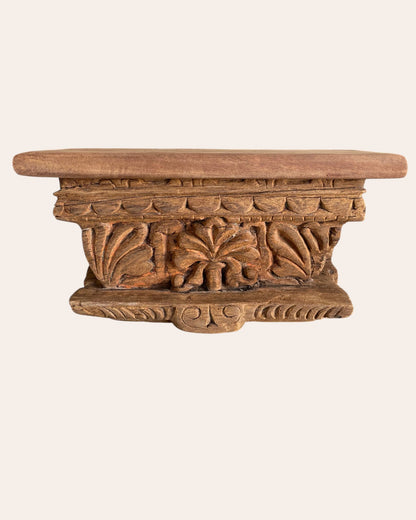 Vintage Hand-Carved Wooden Shelf / Bracket
