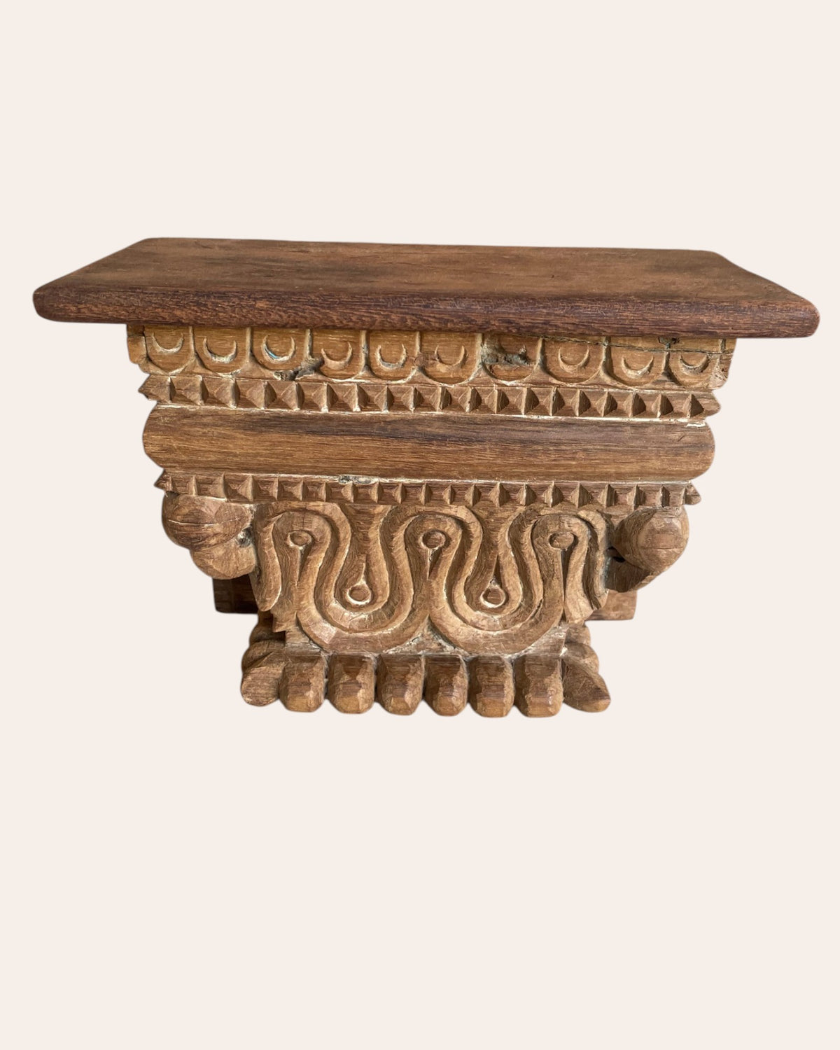 vintage carved wall shelf