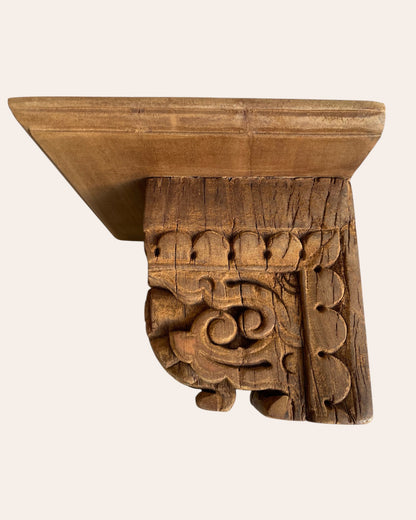 Old Scrollwork Wooden Wall Bracket