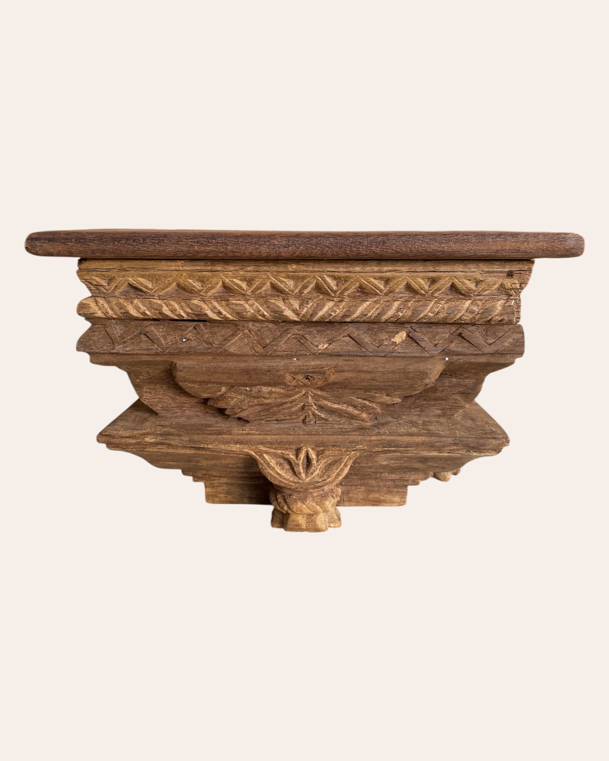 vintage wooden wall shelf / bracket