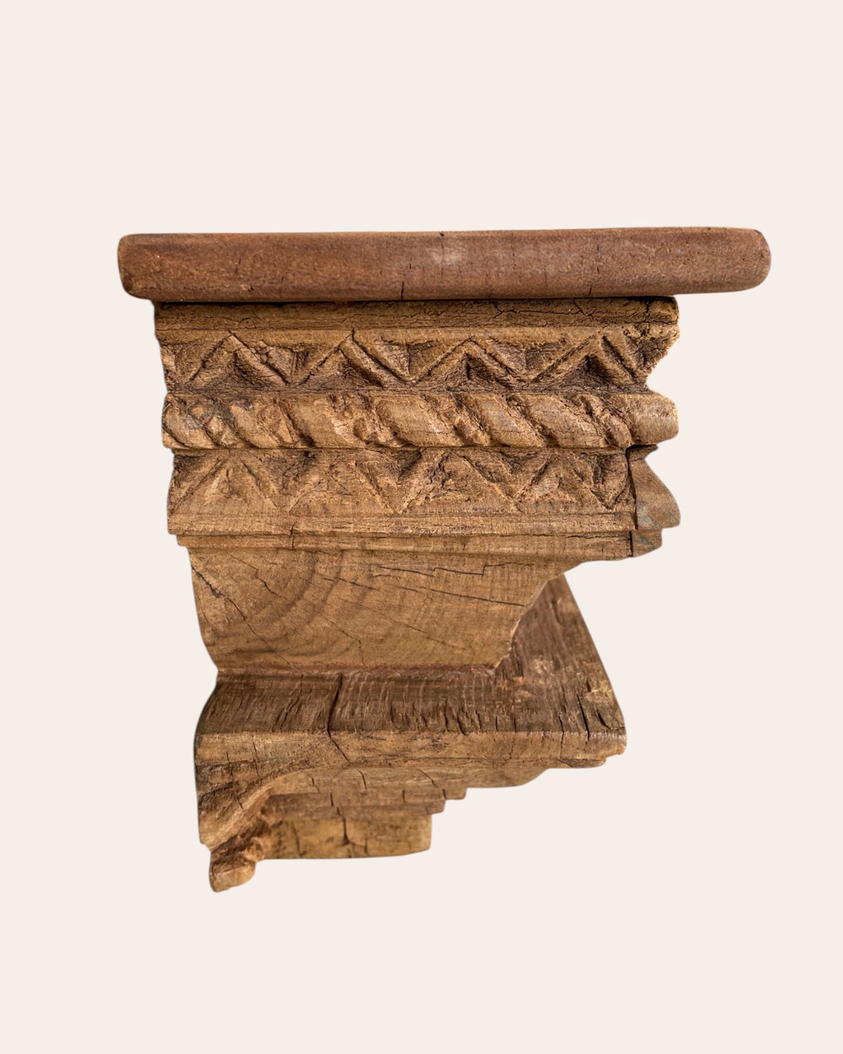 vintage wooden wall shelf / bracket