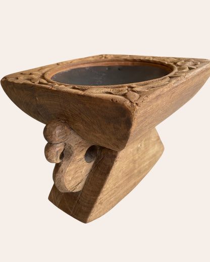 Wooden Candle, Diya & Plant Holder