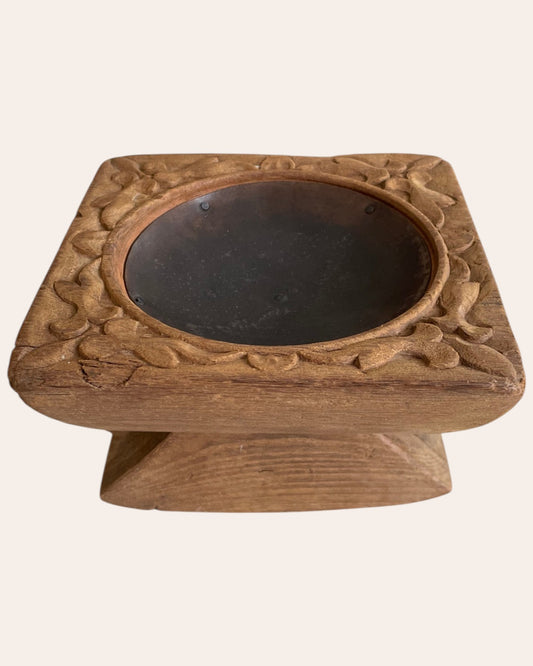 Wooden Candle, Diya & Plant Holder
