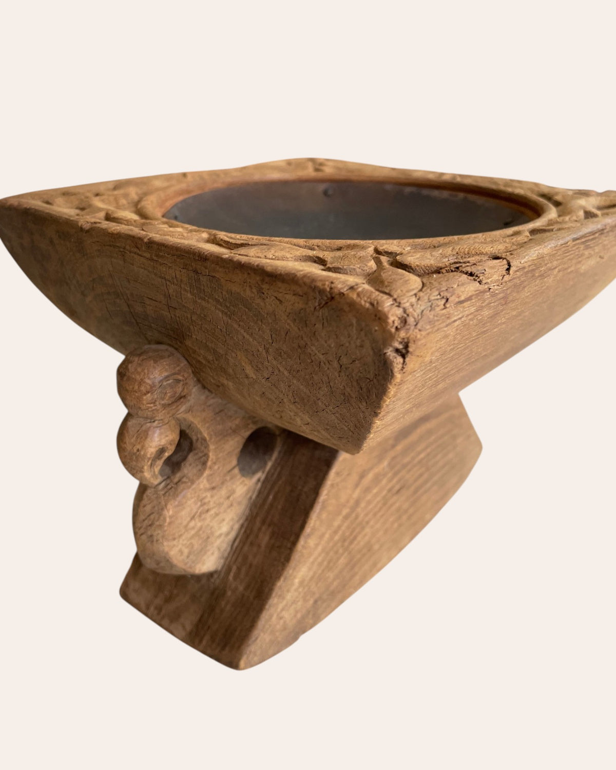 wooden candle, diya & plant holder