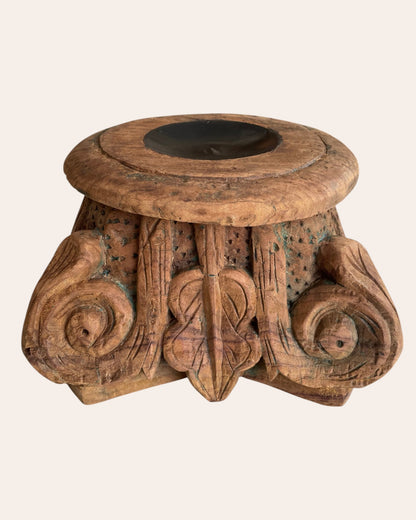 Antique Indian Wooden Architectural Base