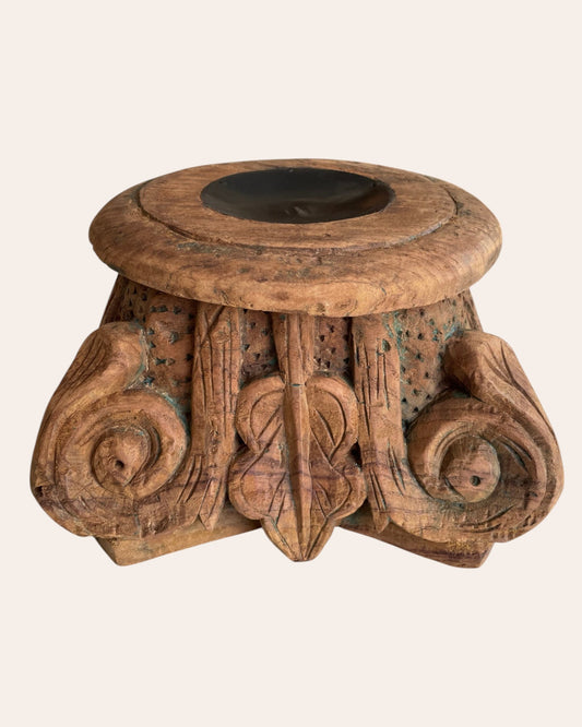 Antique Indian Wooden Architectural Base