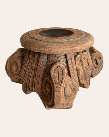 Antique Indian Wooden Architectural Base