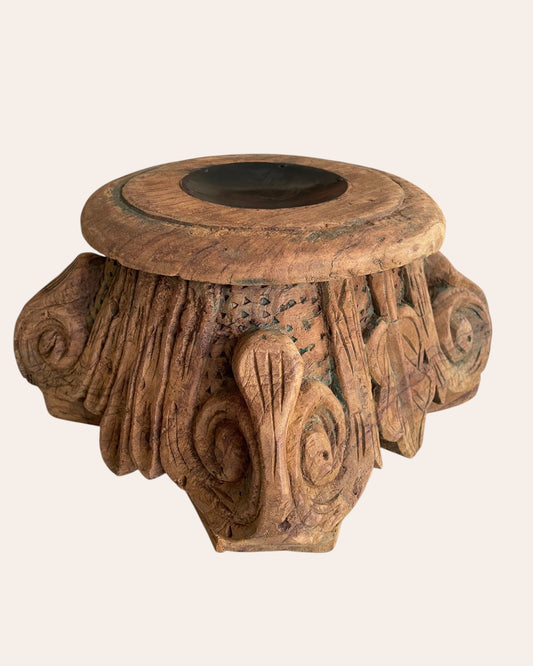 Antique Indian Wooden Architectural Base