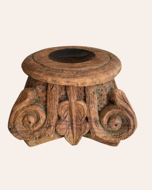 Antique Indian Wooden Architectural Base