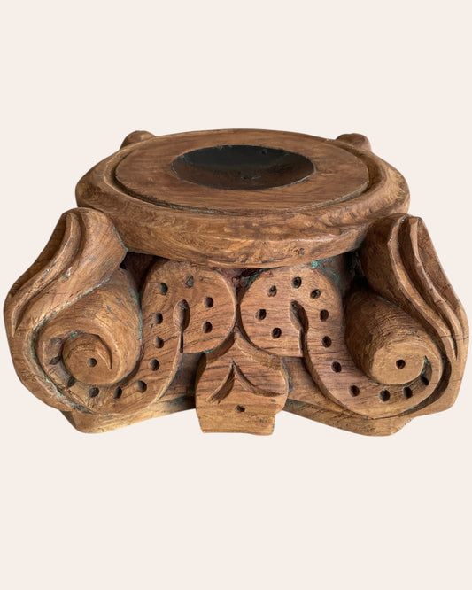 Vintage Wooden Decorative Pillar Base