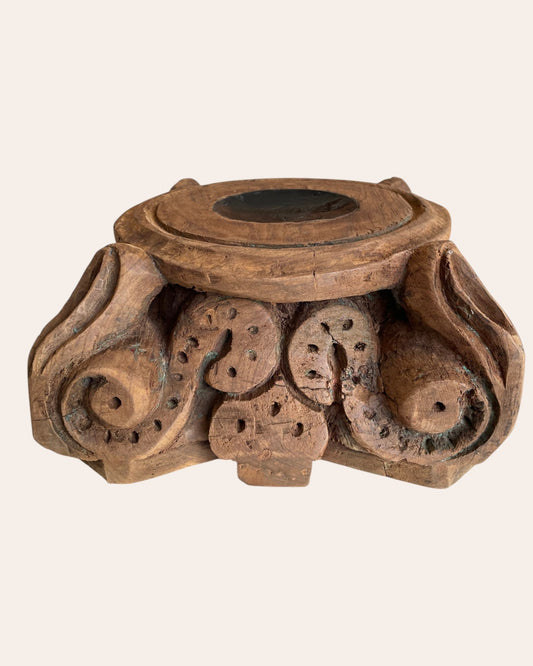 Vintage Wooden Decorative Pillar Base