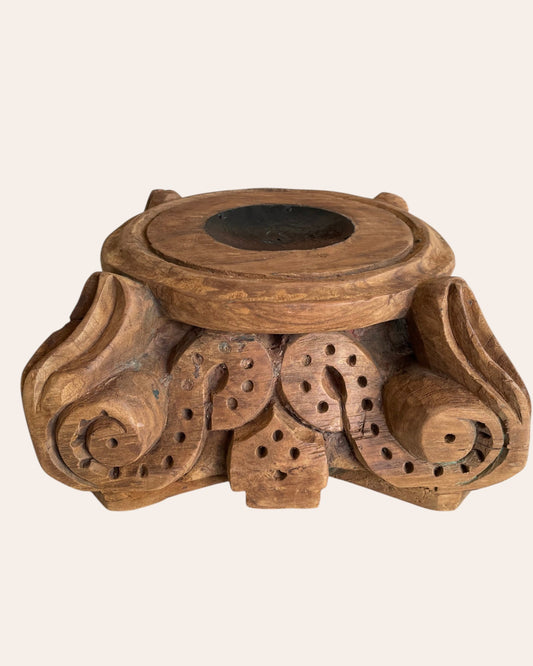 Vintage Wooden Decorative Pillar Base