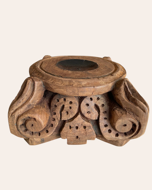 Vintage Wooden Decorative Pillar Base