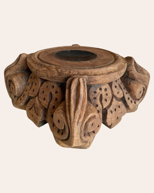 Vintage Wooden Decorative Pillar Base