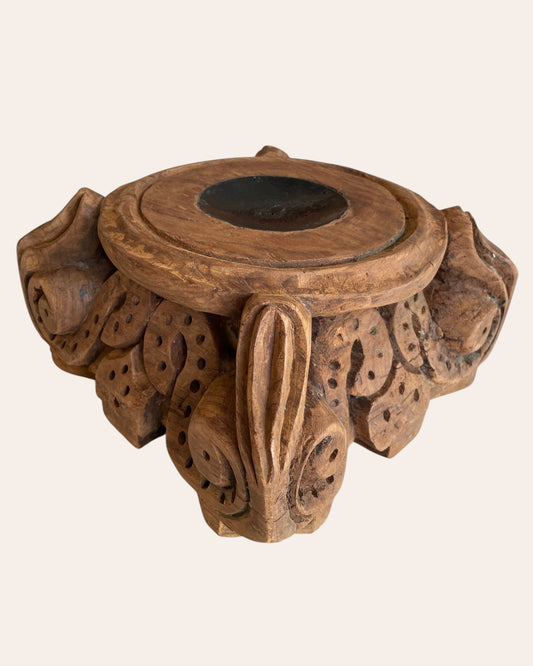 Vintage Wooden Decorative Pillar Base