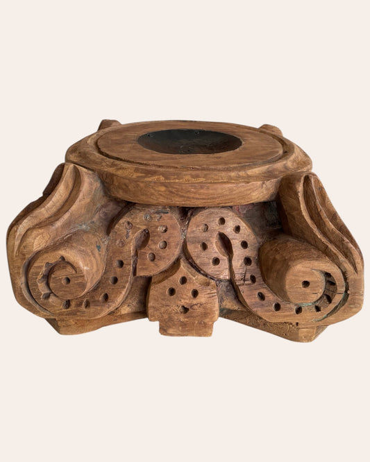 Vintage Wooden Decorative Pillar Base