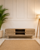 Cane TV Console with Storage